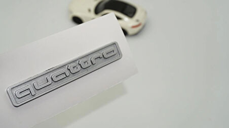 DK Tuning Quattro Gri ABS 3M 3D Bagaj Logo Amblem Audi İle Uyumlu