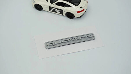 DK Tuning Quattro Gri ABS 3M 3D Bagaj Logo Amblem Audi İle Uyumlu