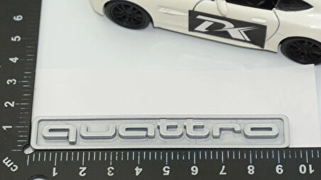 DK Tuning Quattro Gri ABS 3M 3D Bagaj Logo Amblem Audi İle Uyumlu