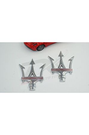 Ghibli Levante Gransport Quattroporte Krom Metal 3m 3d Yan Rozet Amblem Seti