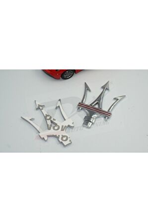 Ghibli Levante Gransport Quattroporte Krom Metal 3m 3d Yan Rozet Amblem Seti