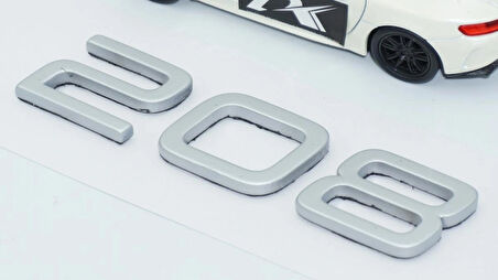 DK Tuning Peugeot 208 Ön Kaput 2022+ Gri ABS Logo Amblem