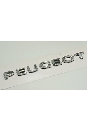 DK Peugeot Bagaj Krom ABS 3M 3D Yazı Logo Amblem 13,5 Cm