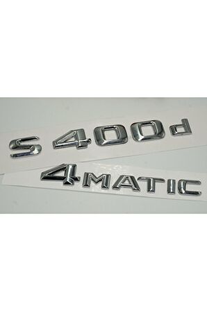 Benz S400d 4matic Bagaj Krom Metal 3m 3d Yazı Logo