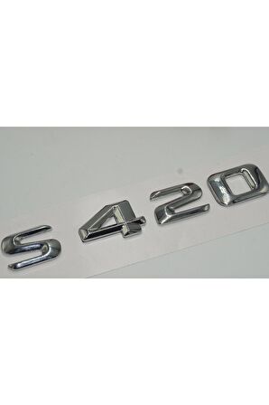 Benz S420 Bagaj Krom Metal 3m 3d Yazı Logo