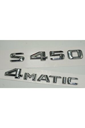Benz S450 4matic Bagaj Krom Metal 3m 3d Yazı Logo