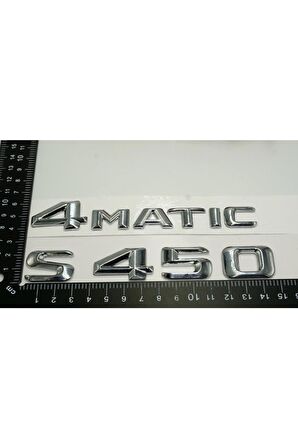 Benz S450 4matic Bagaj Krom Metal 3m 3d Yazı Logo