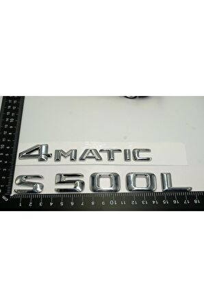Benz S500l 4matic Bagaj Krom Metal 3m 3d Yazı Logo