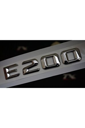 E200 Bagaj Krom Metal 3m 3d Yazı Logo