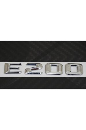 E200 Bagaj Krom Metal 3m 3d Yazı Logo