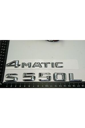 Benz S550l 4matic Bagaj Krom Metal 3m 3d Yazı Logo