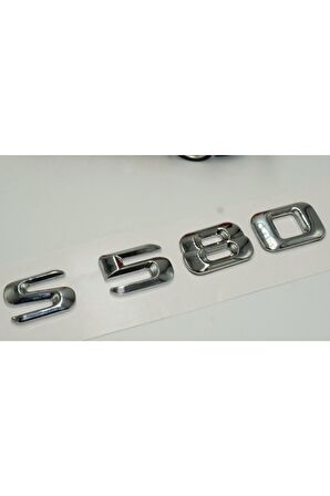 Benz S580 Maybach Bagaj Krom Metal 3m 3d Yazı Logo