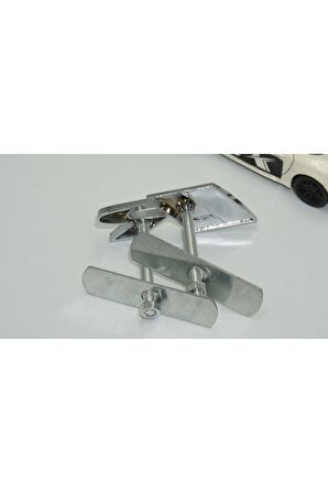 DK Jaguar R Logo Ön Panjur Vidalı 3D Krom Metal Logo Amblem