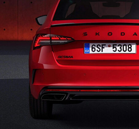 DK Tuning Octavia Yeni Nesil Bagaj Siyah Yazı Logo Skoda İle Uyumlu