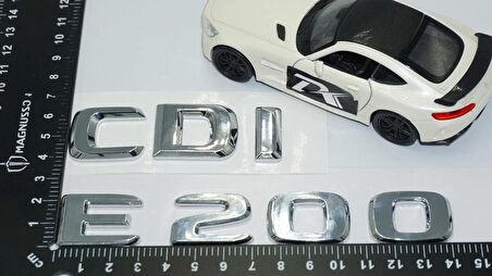 DK Tuning E200 CDi Bagaj Krom ABS 3M 3D Yazı Logo Benz İle Uyumlu