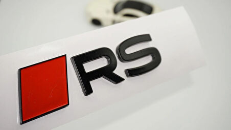 DK Tuning RS 2025+ Bagaj Kırmızı Siyah 3M Yazı Logo Audi İle Uyumlu