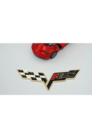 Chevrolet Corvette Logo Bagaj 3m 3d Metal Logo Amblem Seti