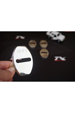 Volkswagen Krom Metal 3m Kapı Kilidi Logo 4 Lü Set