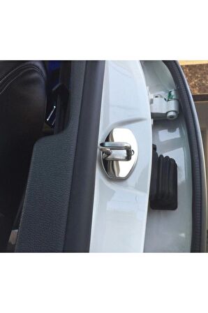 Volkswagen Krom Metal 3m Kapı Kilidi Logo 4 Lü Set