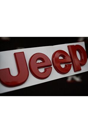 Jeep Kaput Bagaj 3m 3d Kırmızı Abs Logo Amblem Arma