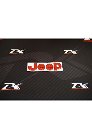 Jeep Kaput Bagaj 3m 3d Kırmızı Abs Logo Amblem Arma