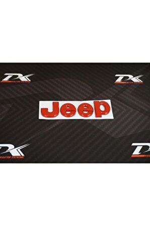 Jeep Kaput Bagaj 3m 3d Kırmızı Abs Logo Amblem Arma