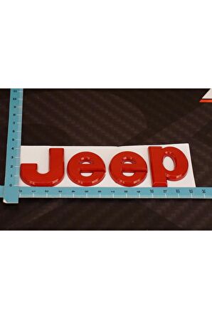 Jeep Kaput Bagaj 3m 3d Kırmızı Abs Logo Amblem Arma