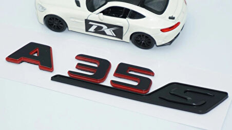 DK Tuning A 35S Bagaj Kırmızı Siyah ABS Yazı Logo Benz İle Uyumlu