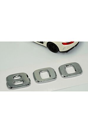 DK Benz 800 BRABUS Bagaj Krom ABS 3M 3D Yazı Logo