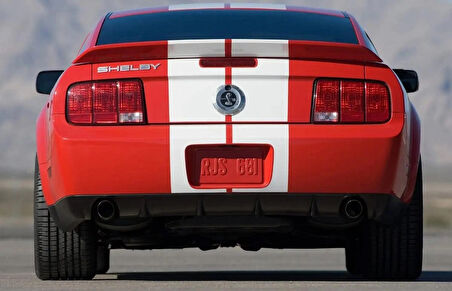 DK Tuning Mustang SHELBY GT350 GT500 Siyah Gri Bagaj Yazı Logo Arma