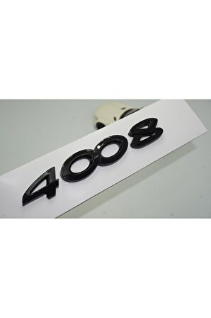DK Peugeot 4008 Ön Kaput Ve Bagaj 3M 3D ABS Parlak Siyah Yazı Logo