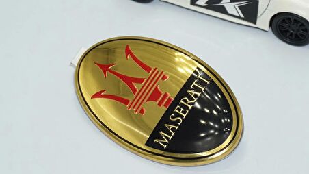 DK Tuning Ön Kaput Gold Mavi Vidalı Logo Arma Maserati İle Uyumlu