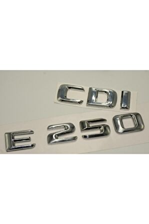 Benz E 250 Cdi Bagaj Krom Metal 3m 3d Yazı Logo