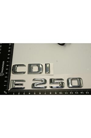 Benz E 250 Cdi Bagaj Krom Metal 3m 3d Yazı Logo