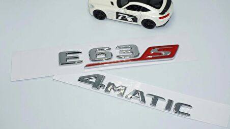 DK Tuning E63S 4Matic Bagaj Kırmızı Krom ABS Yazı Logo Benz İle Uyumlu