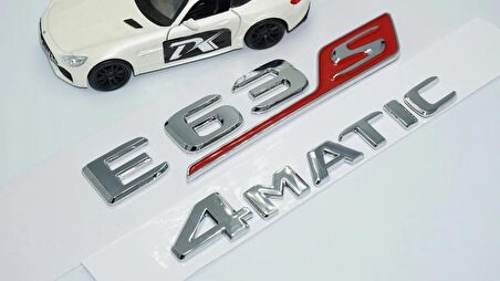 DK Tuning E63S 4Matic Bagaj Kırmızı Krom ABS Yazı Logo Benz İle Uyumlu