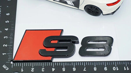 DK Tuning S8 Bagaj Siyah 3M 3D Yazı Logo Audi İle Uyumlu