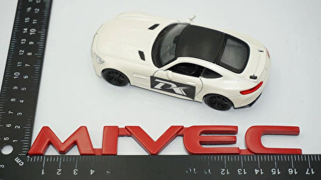 DK Tuning Lancer MIVEC Kırmızı Bagaj Yazı Logo Mitsubishi İle Uyumlu