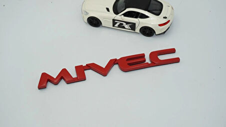 DK Tuning Lancer MIVEC Kırmızı Bagaj Yazı Logo Mitsubishi İle Uyumlu