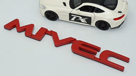 DK Tuning Lancer MIVEC Kırmızı Bagaj Yazı Logo Mitsubishi İle Uyumlu