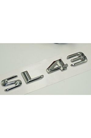 Benz Sl 43 Bagaj Krom Metal 3m 3d Yazı Logo