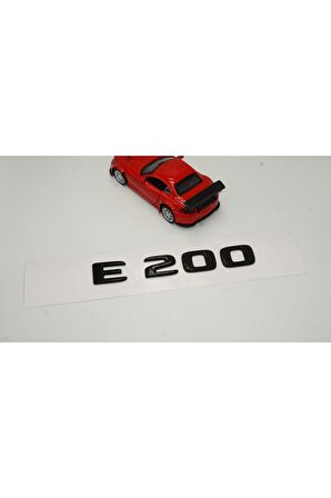 E 200 Bagaj Parlak Siyah Abs 3m 3d Yazı Logo