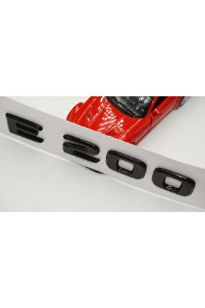 E 200 Bagaj Parlak Siyah Abs 3m 3d Yazı Logo