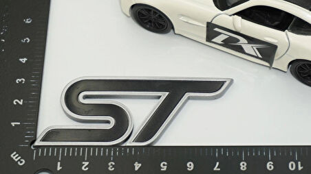 DK Tuning ST Logo Bagaj Gri Siyah ABS Logo Arma Ford İle Uyumlu