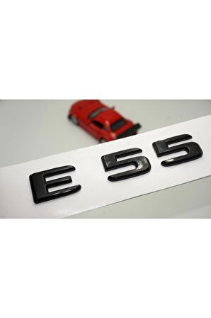 E 55 Bagaj Parlak Siyah Abs 3m 3d Yazı Logo