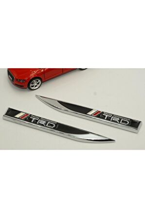 Trd Racing Development Logo Çamurluk Yanı Krom Metal Bıçak Logo