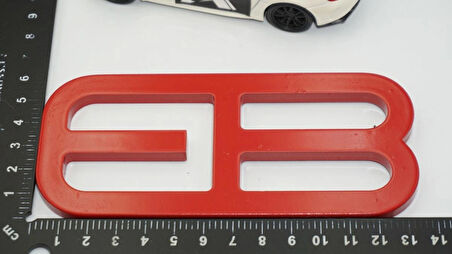 DK Tuning Mustang Ecoboost Billet EB Bagaj Amblemi Kırmızı Logo Arma Ford İle Uyumlu