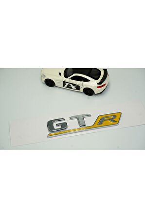 DK Benz GT R Krom Sarı Abs 3m 3d Bagaj Logo Amblem