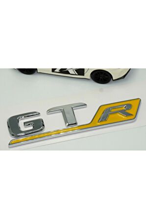 DK Benz GT R Krom Sarı Abs 3m 3d Bagaj Logo Amblem