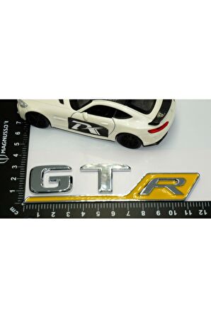 DK Benz GT R Krom Sarı Abs 3m 3d Bagaj Logo Amblem